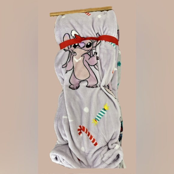 2 pack Disney Stitch Christmas Blankets
